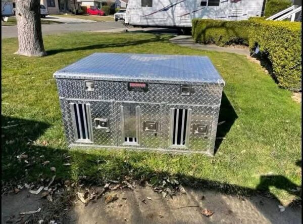 Owens 3-Hole Dog Box with Top Storage and Side Vents - Image 3